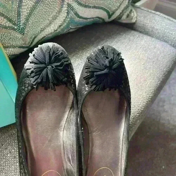 Jack Rogers Rosette Flats Black Horseshoe Size 7.5 - Picture 4 of 9